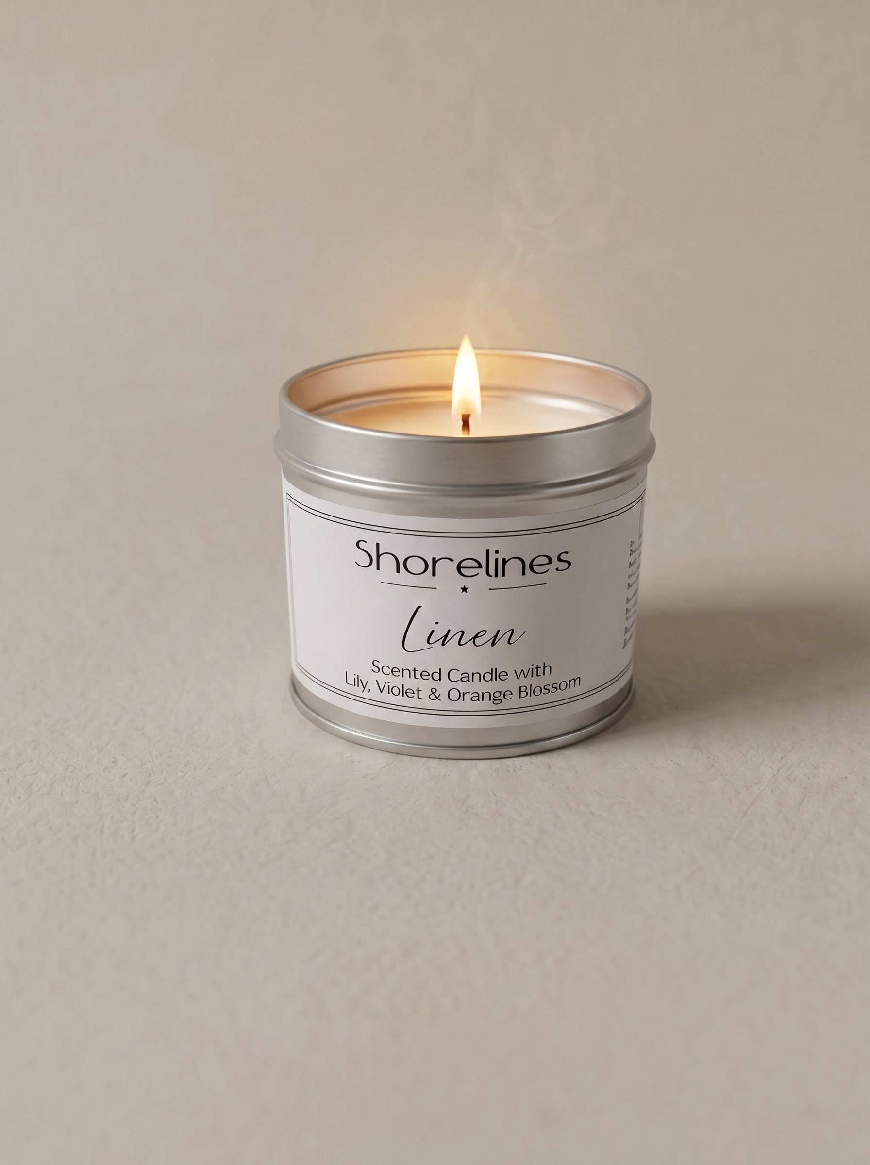 Linen Scented Candle detail